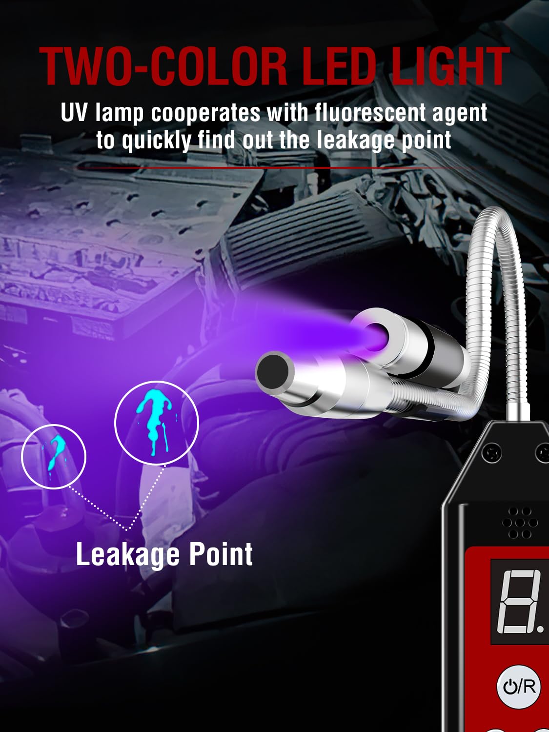 Aprvtio WJL-6000PRO two-color LEDs help identify leak sources quickly.