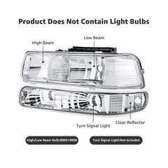 APSVE bumper lights pair for Chevy Silverado and Tahoe front upgrade
