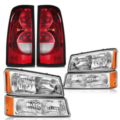 APSVE headlights with chrome housing for Silverado improve night visibility
