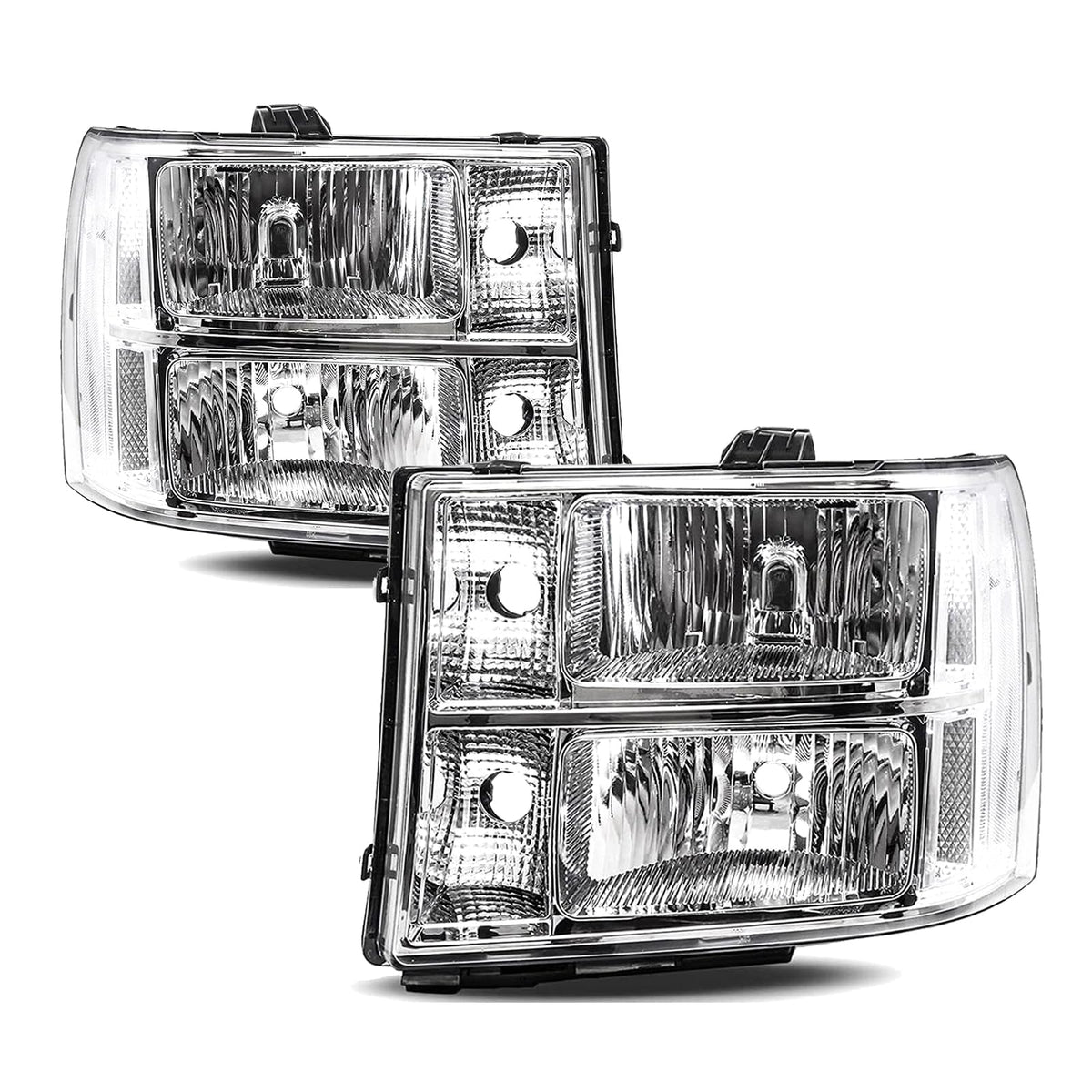 APSVE headlight driver-side chrome housing for GMC Sierra improves nighttime visibility.