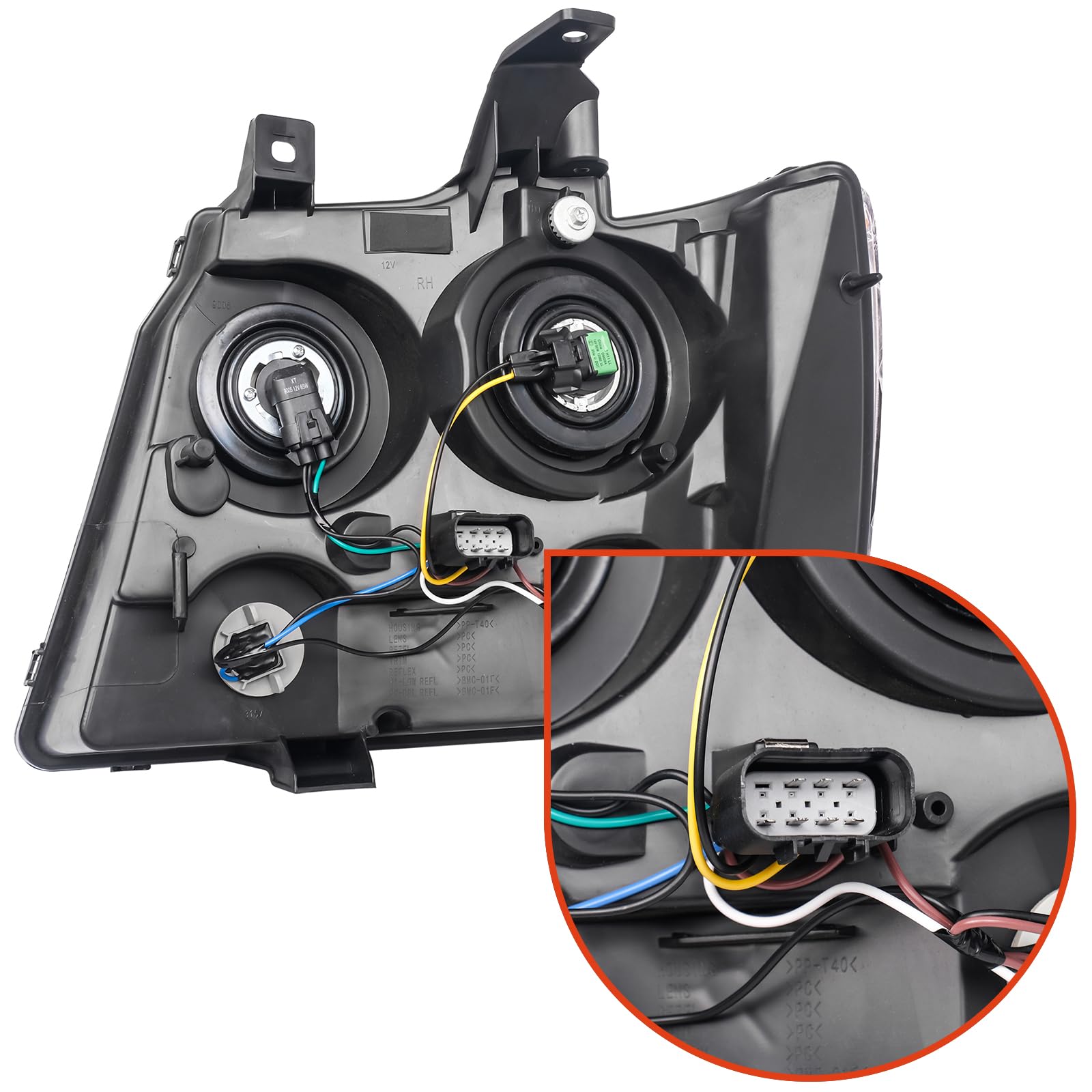 Passenger-side APSVE Tahoe 2007–2013 headlight for easy replacement