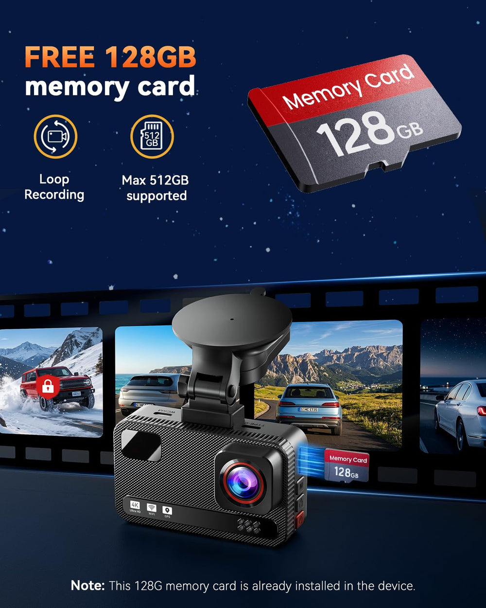Aputeta free 128GB card displayed showing ready-to-use storage benefit