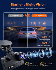 Aputeta dashcam mounted on windshield showing easy installation benefit