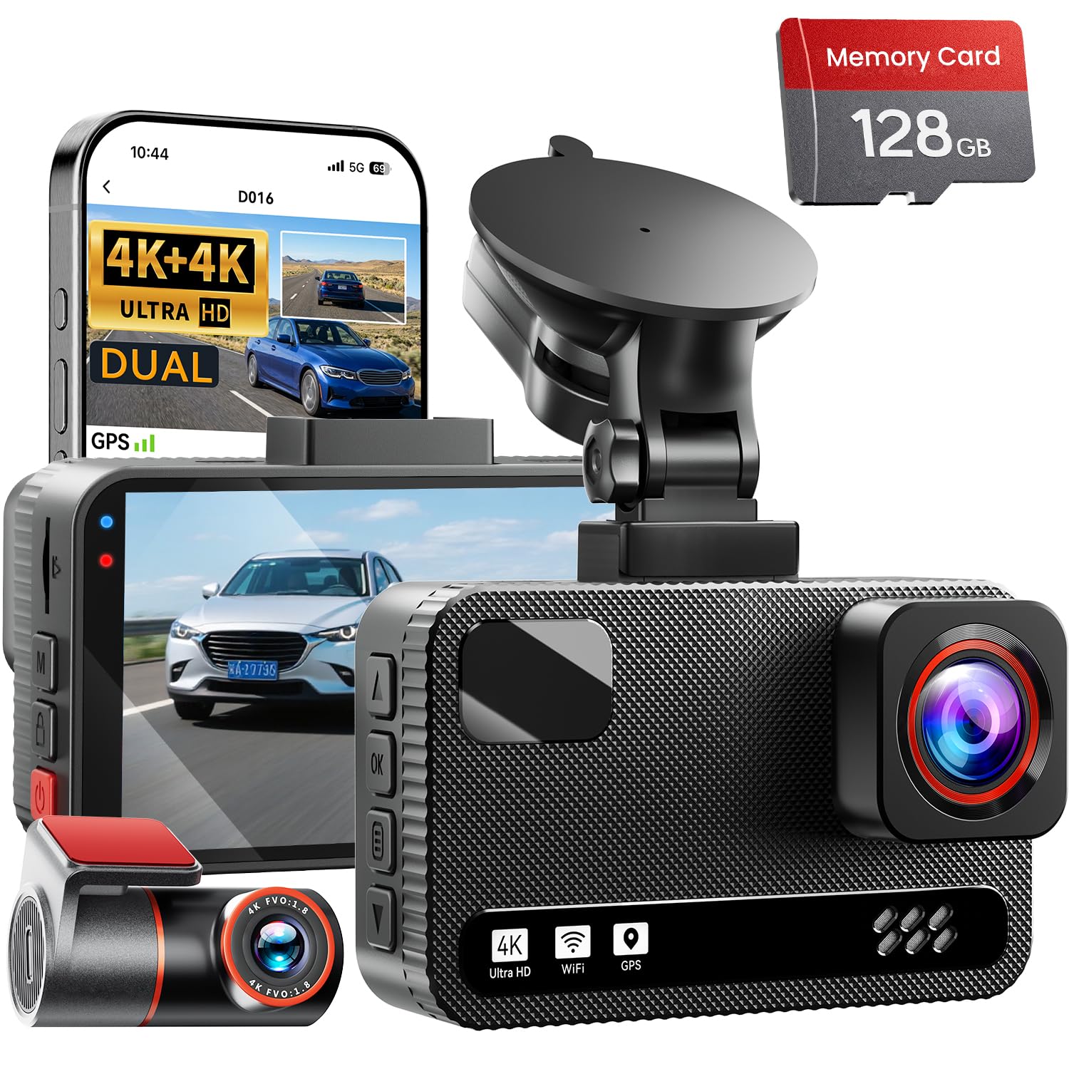 Aputeta front camera product shot showing clear 4K lens benefit