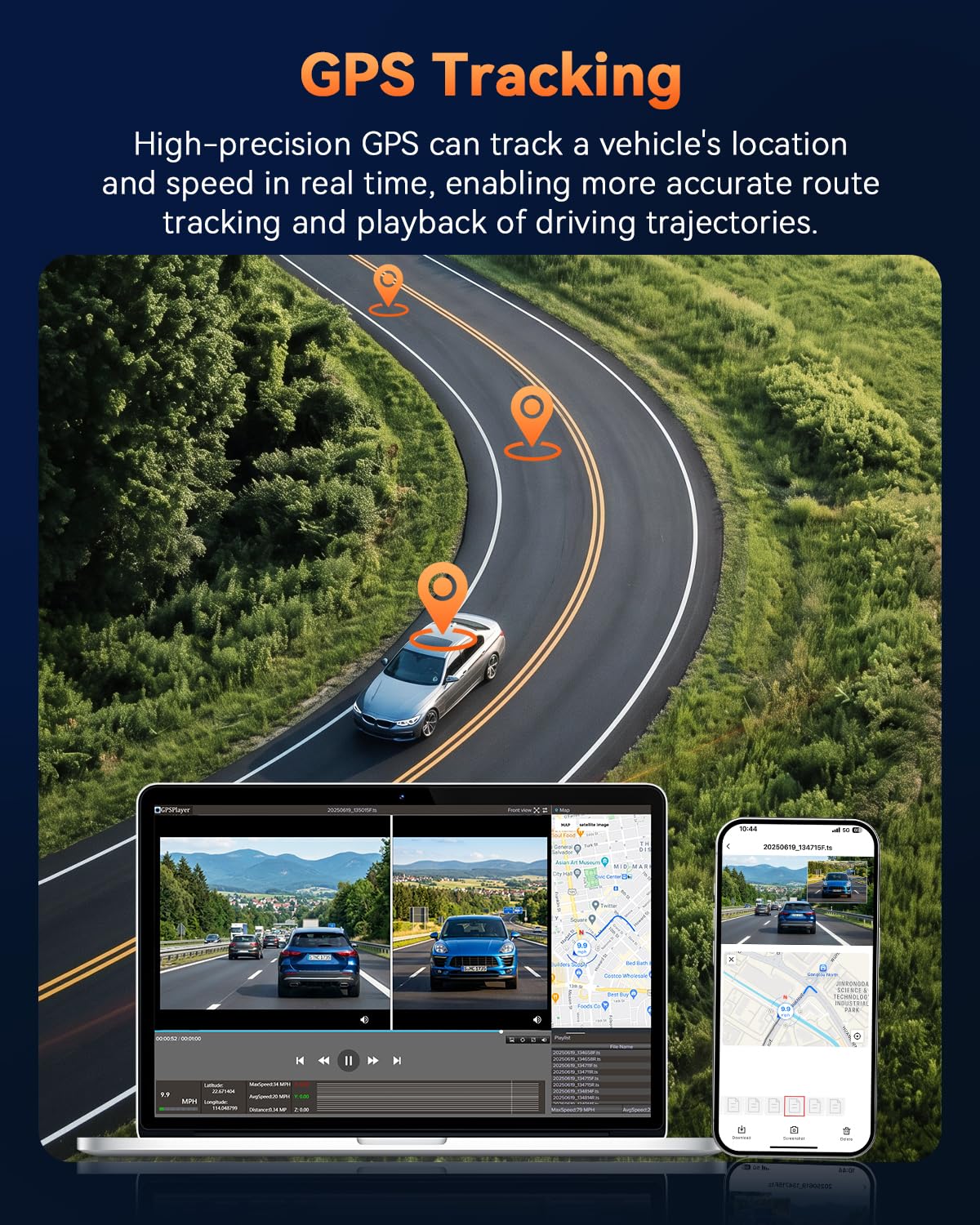 Aputeta GPS overlay video still showing accurate location and speed benefit