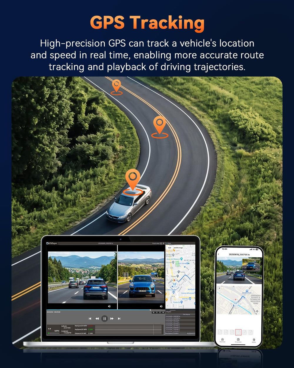 Aputeta GPS overlay video still showing accurate location and speed benefit