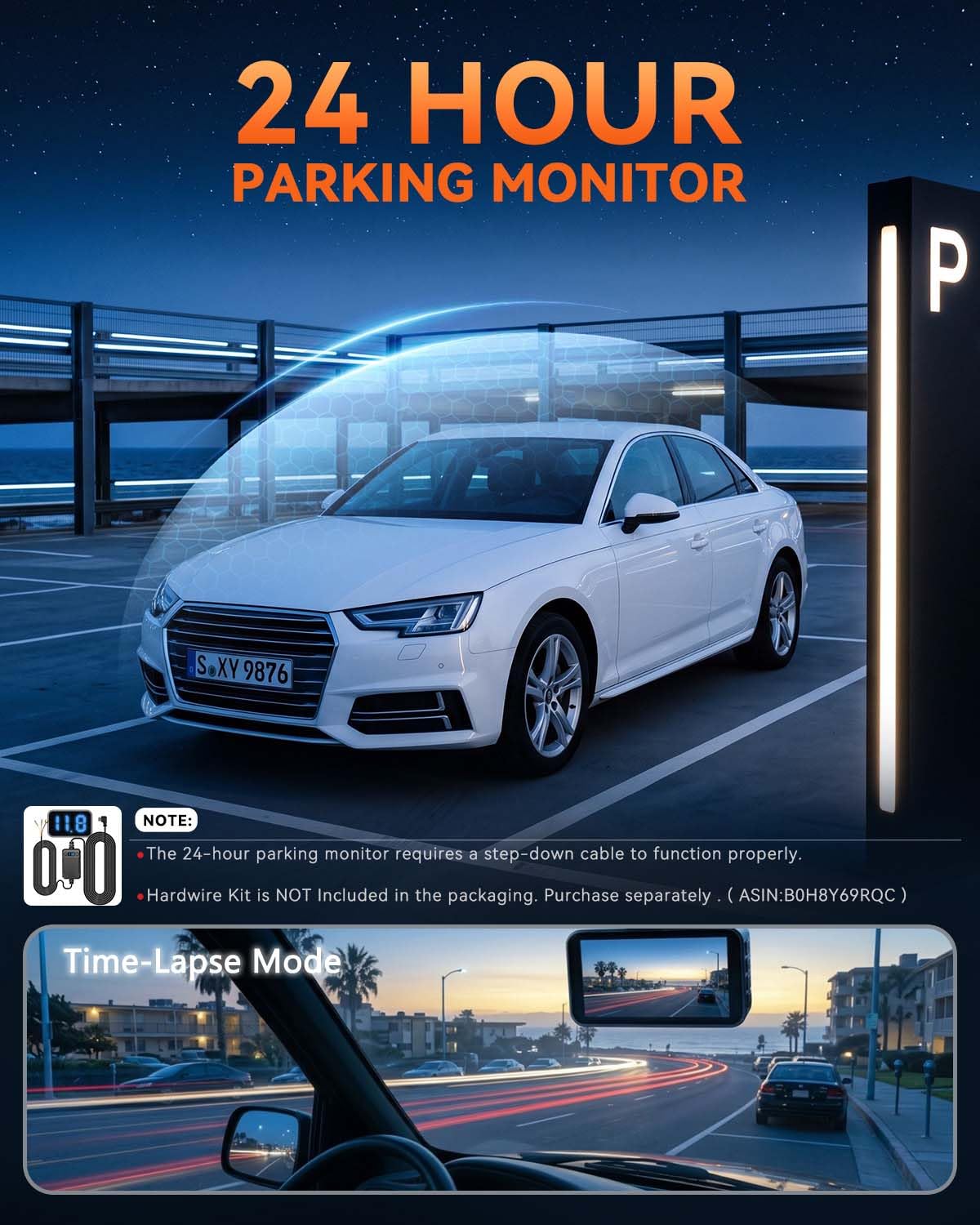 Aputeta parking mode recording demo showing secured incident evidence benefit