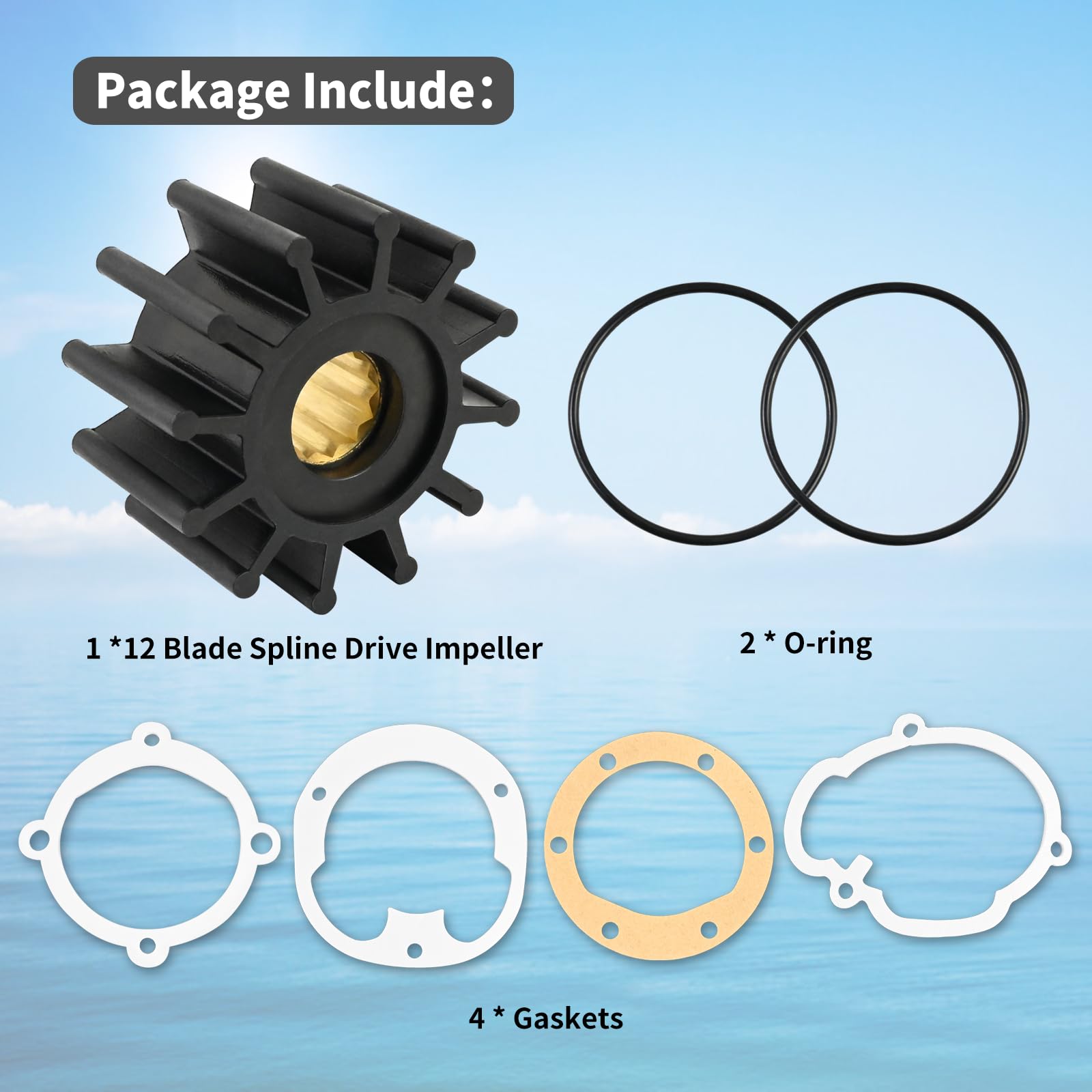 AQBB kit includes gaskets and O-rings ensuring secure seals.