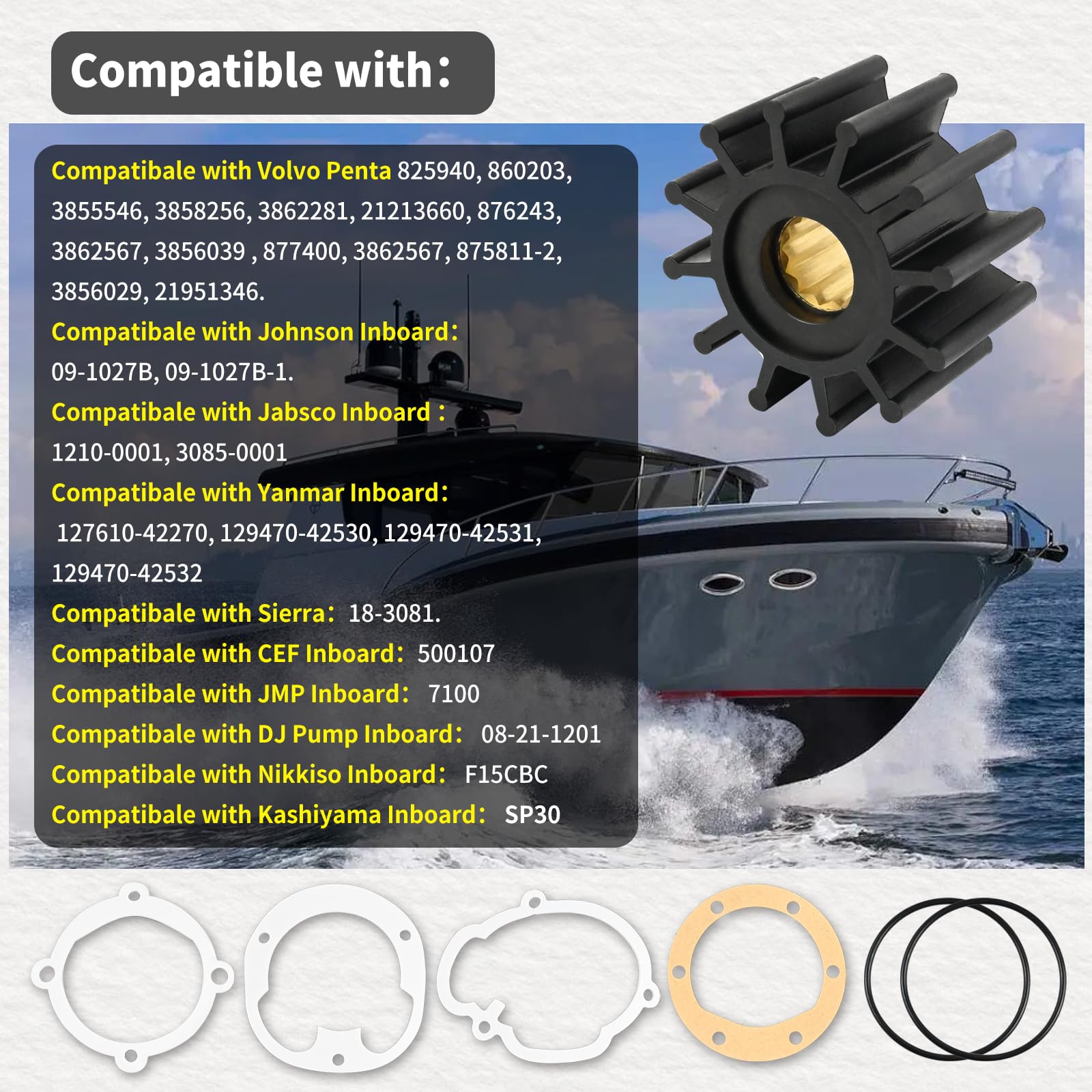 AQBB neoprene component demonstrates wear resistance for long-lasting marine performance.