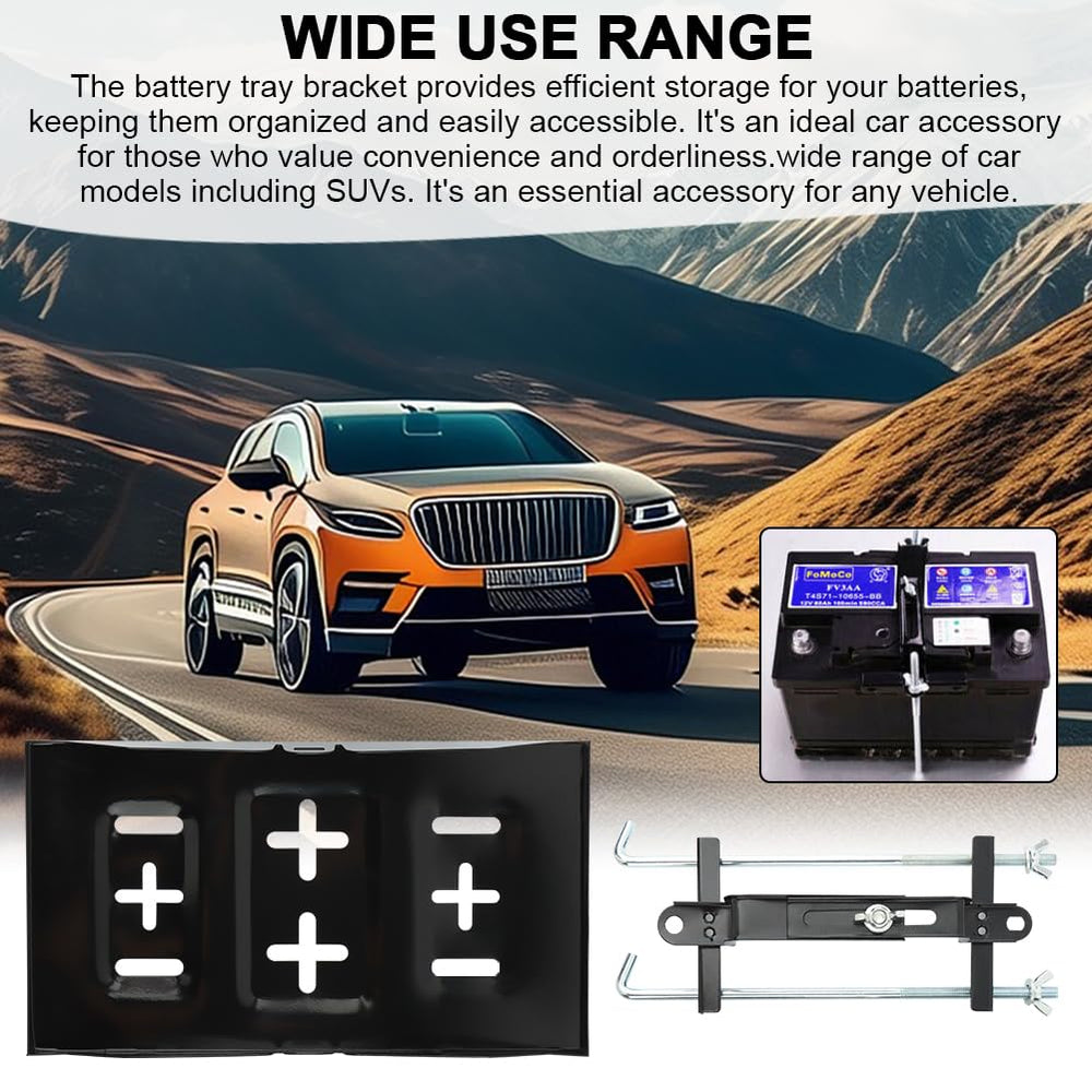 AQEENURA car and boat battery mount kit keeps batteries neatly organized.
