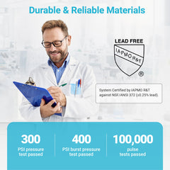 Aqua Crest NSF-certified filter for safe materials in RV or pool