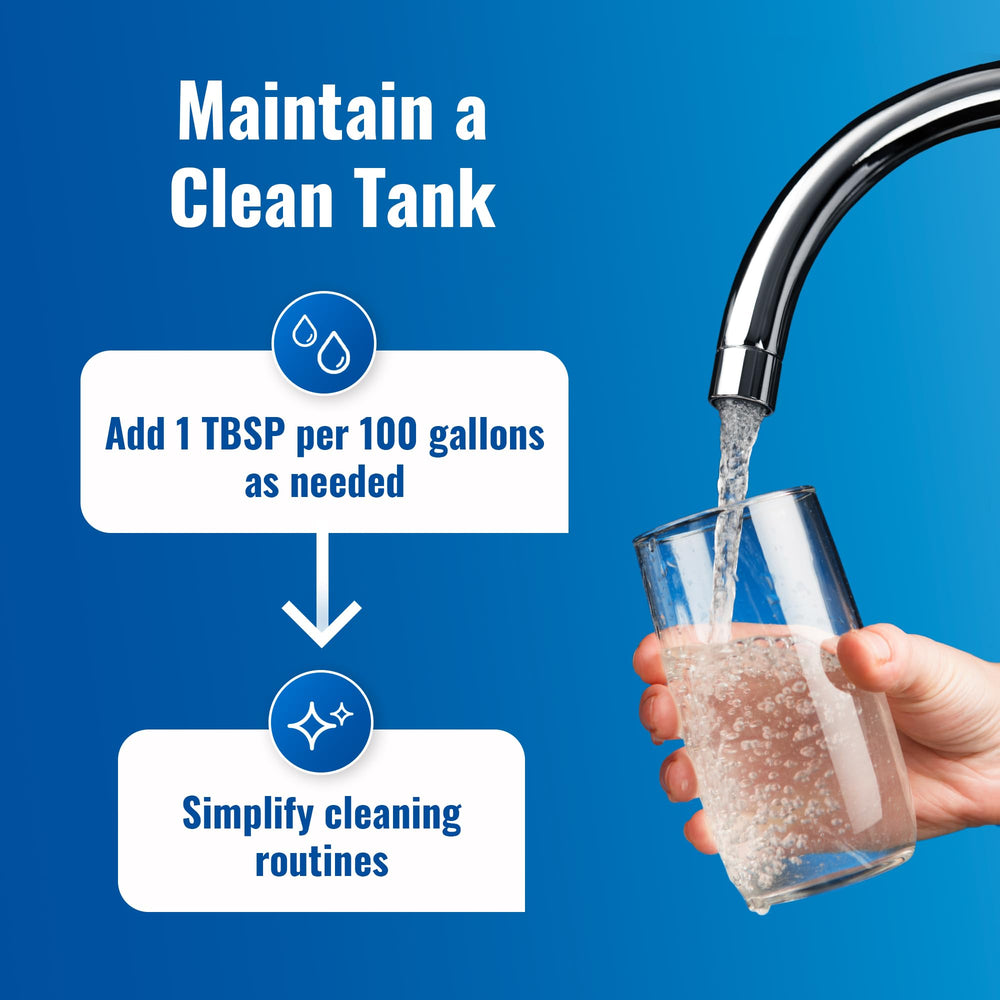 Aquamarine Shock used for boat and RV seasonal storage, versatile cleaning solution.