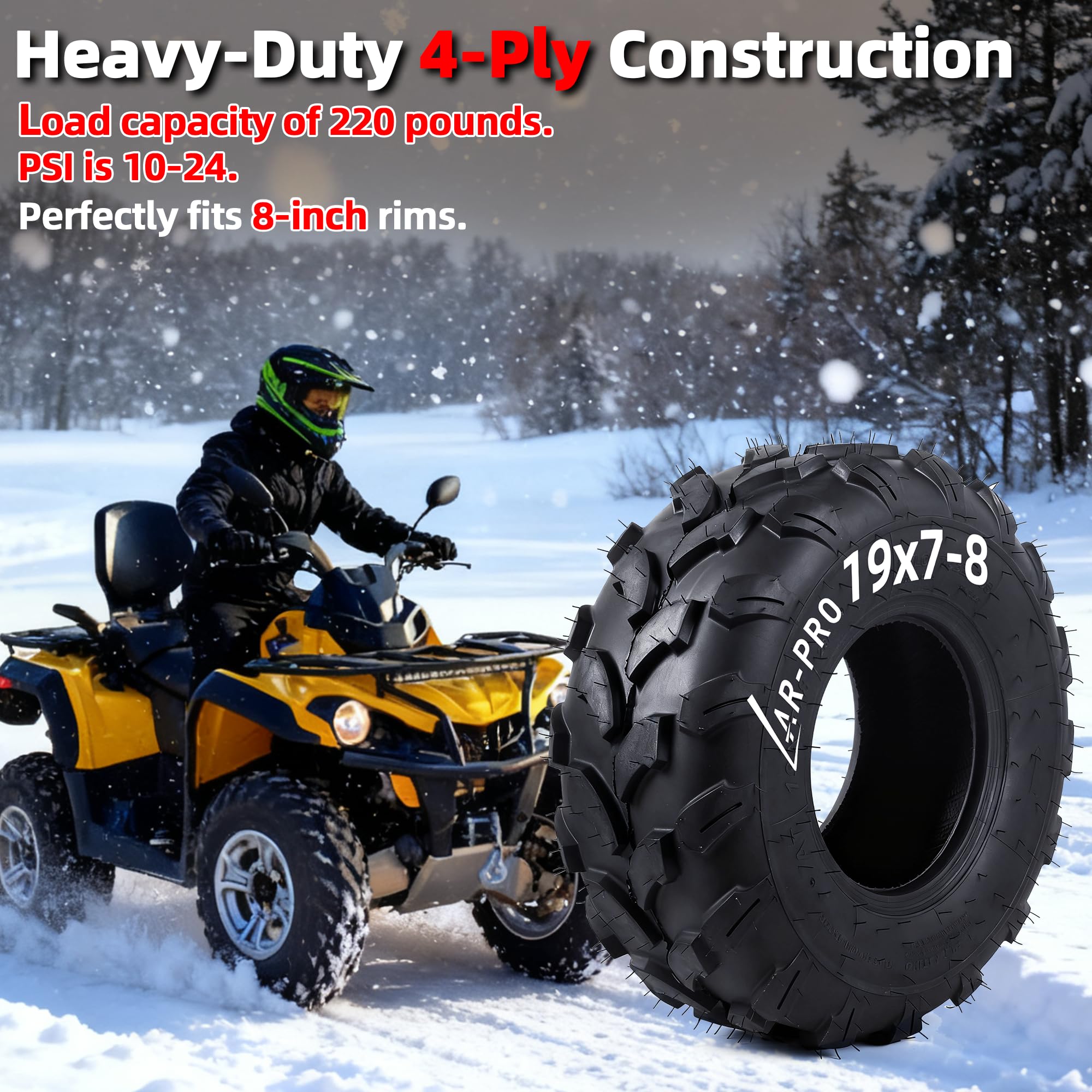 AR-PRO 19x7-8 tire all-terrain compatibility suits multiple surfaces