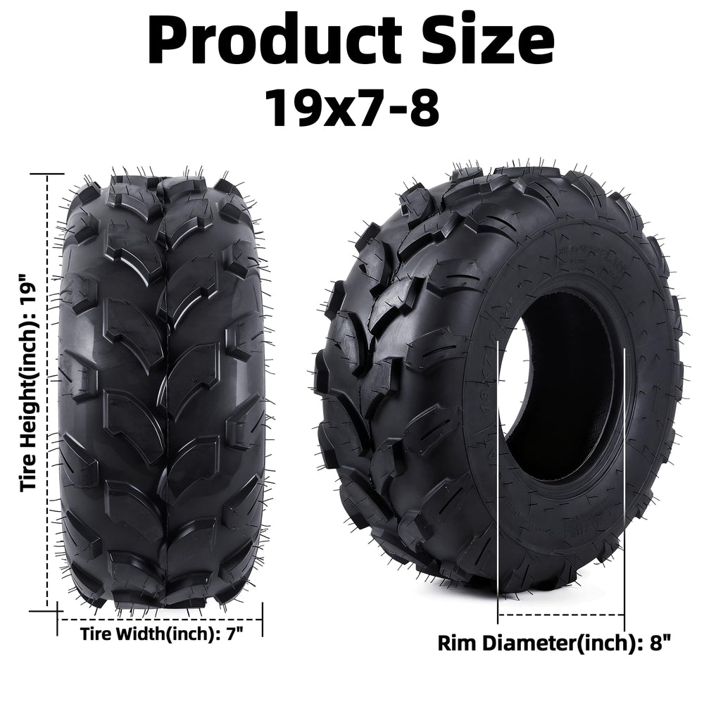 AR-PRO 19x7-8 tire shoulder lugs boost cornering grip