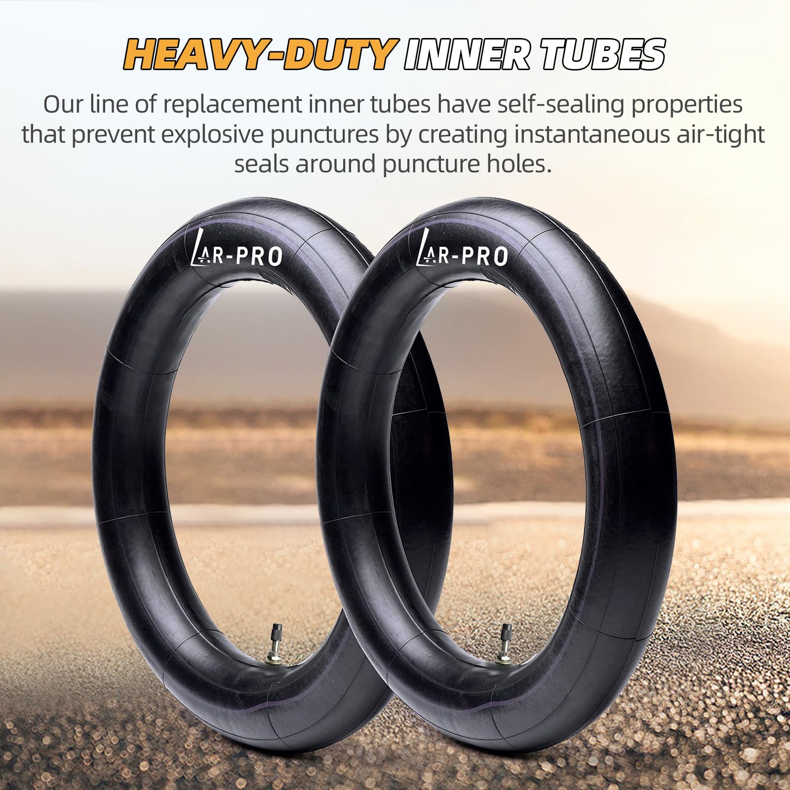 AR-PRO 3.00-14 inner tube with TR4 straight valve stem suited for low-psi dirt bike tires.