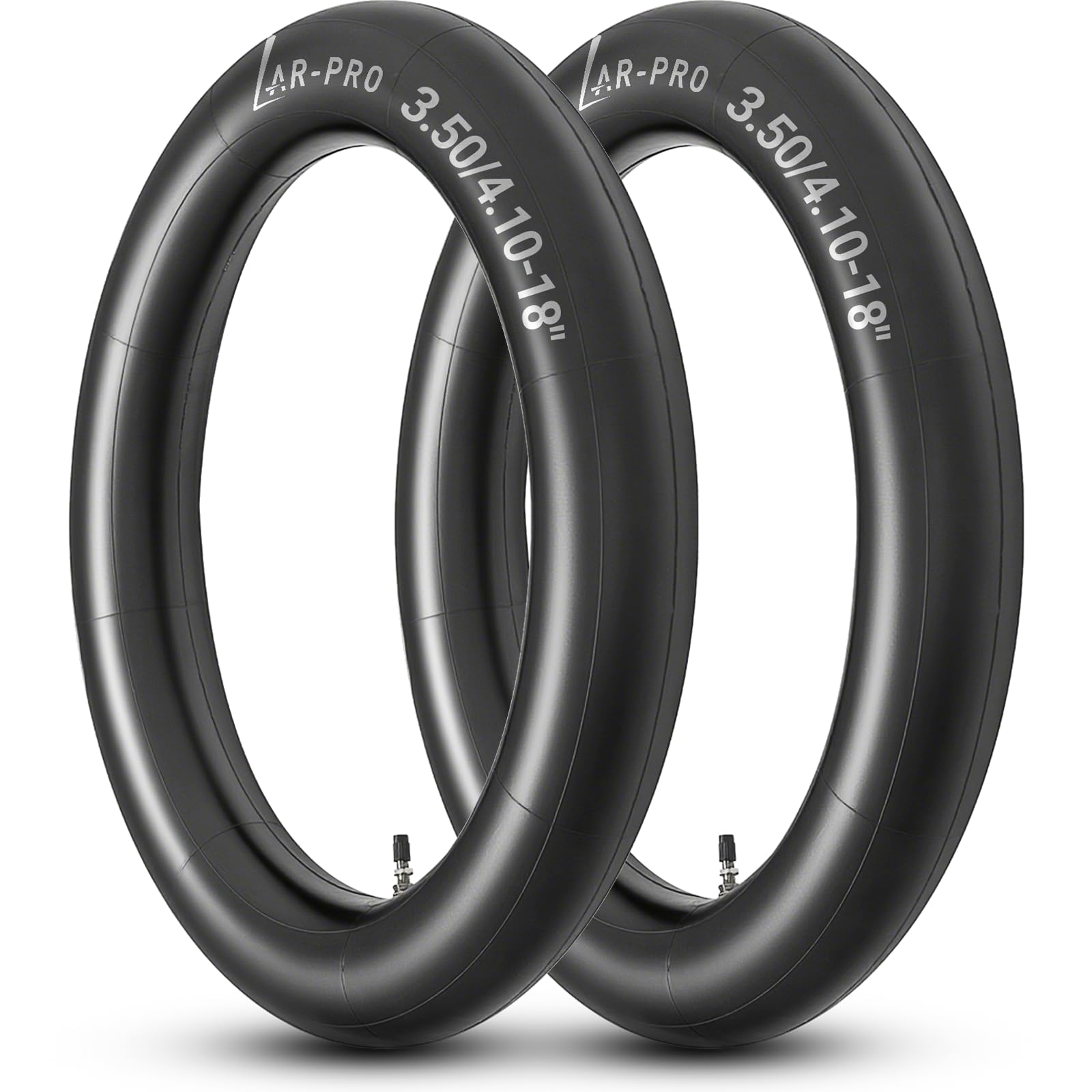 AR-PRO 350-410-18 inner tubes with TR4 valve for universal fit.