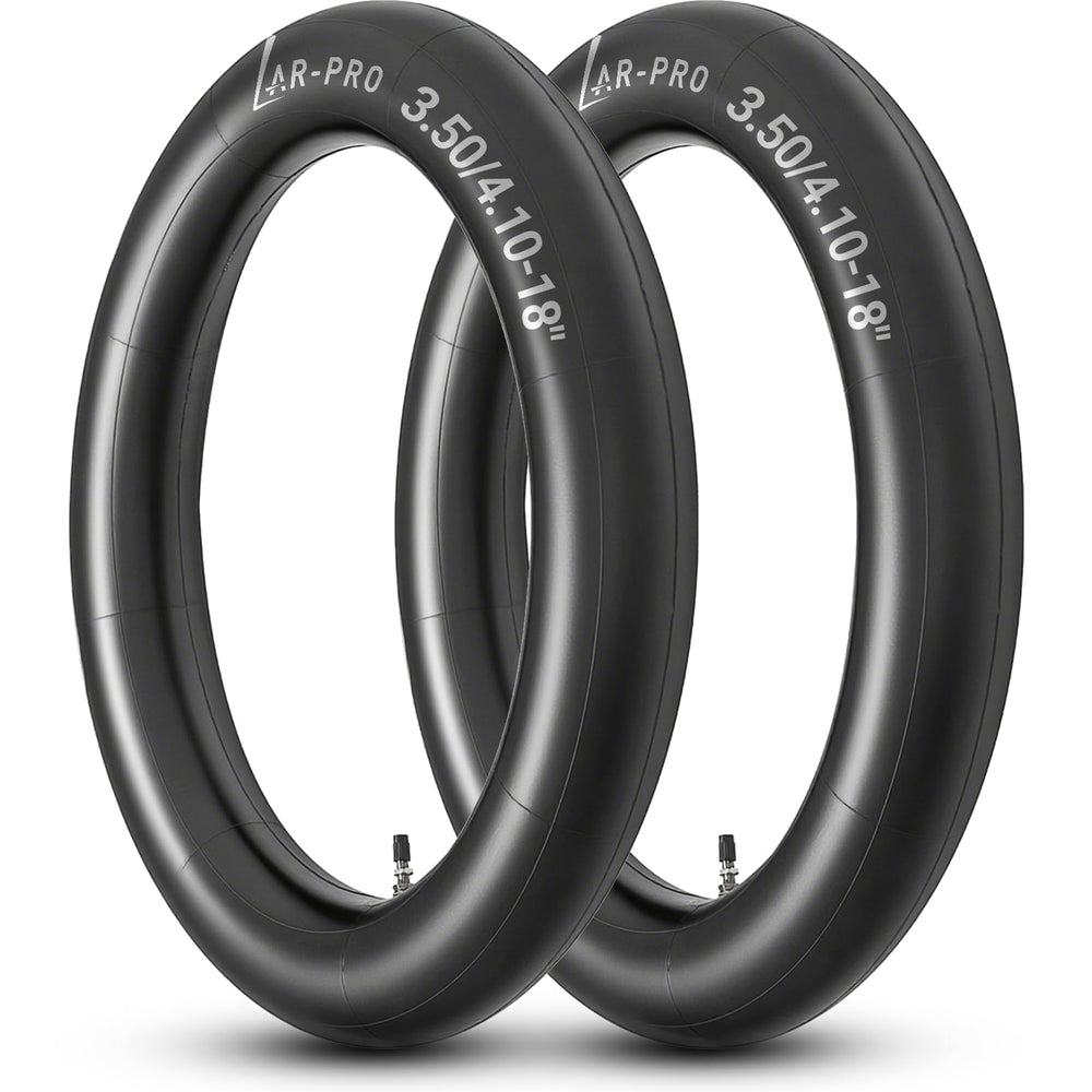 AR-PRO 350-410-18 inner tubes with TR4 valve for universal fit.