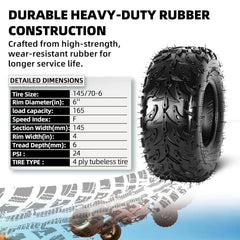 AR-PRO 4-ply construction enhances durability for rugged terrains.