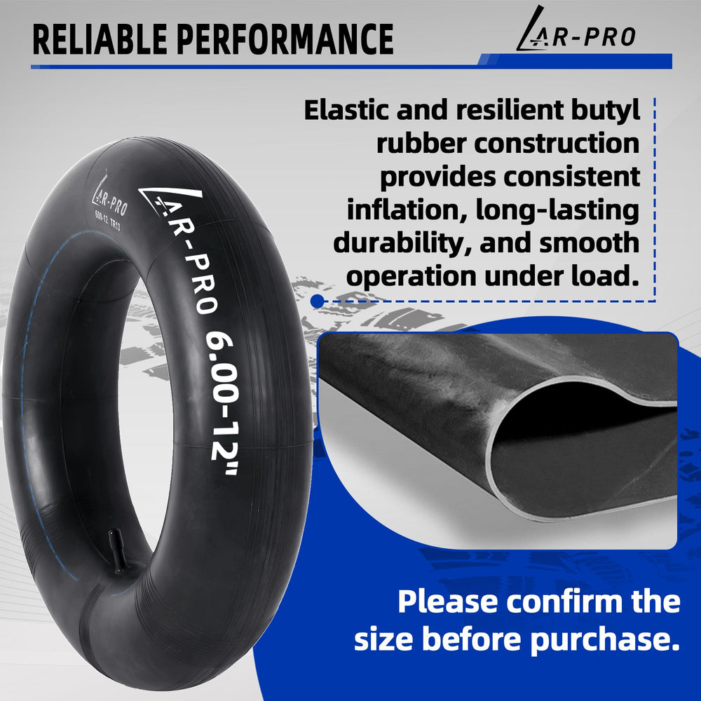AR-PRO inner tube supports radial and bias ply tires for flexible applications