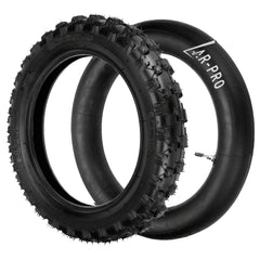 AR-PRO dirt bike tire 10-inch with knobby tread for off-road grip.