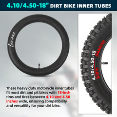 AR-PRO inner tube 110/100-18 with TR4 valve ready for off-road use