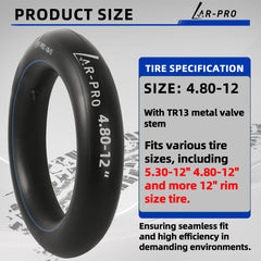 AR-PRO thick butyl rubber inner tube delivers rugged puncture resistance