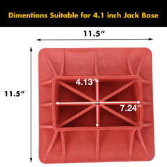 AR-PRO jack base with textured bottom enhances grip on mud and gravel surfaces