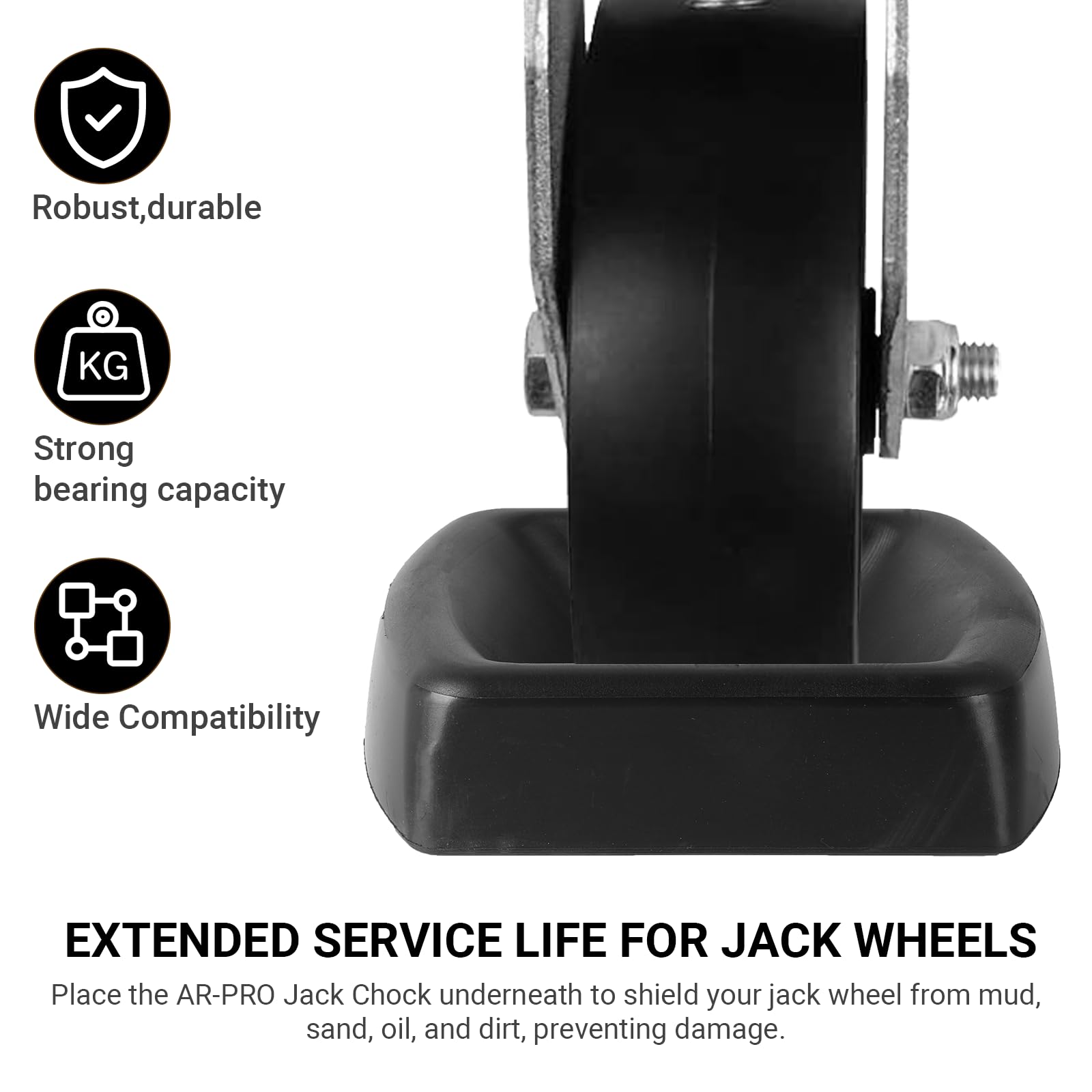 AR-PRO compact wheel chock offering durable outdoor use and easy storage.