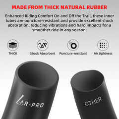 AR-PRO self-sealing inner tube helps reduce air loss during rides