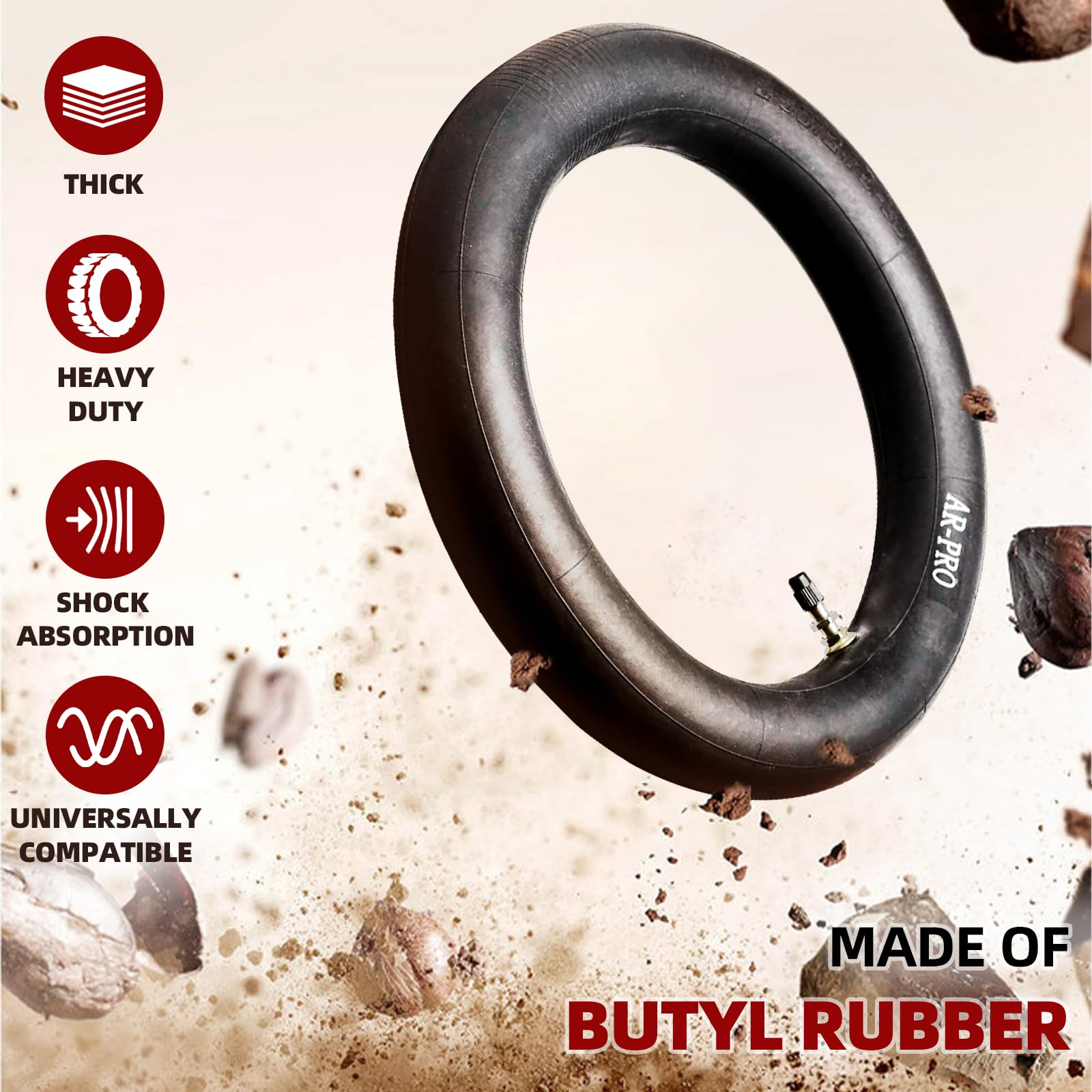 AR-PRO 12-inch inner tube for Taotao pit bike, dependable performance