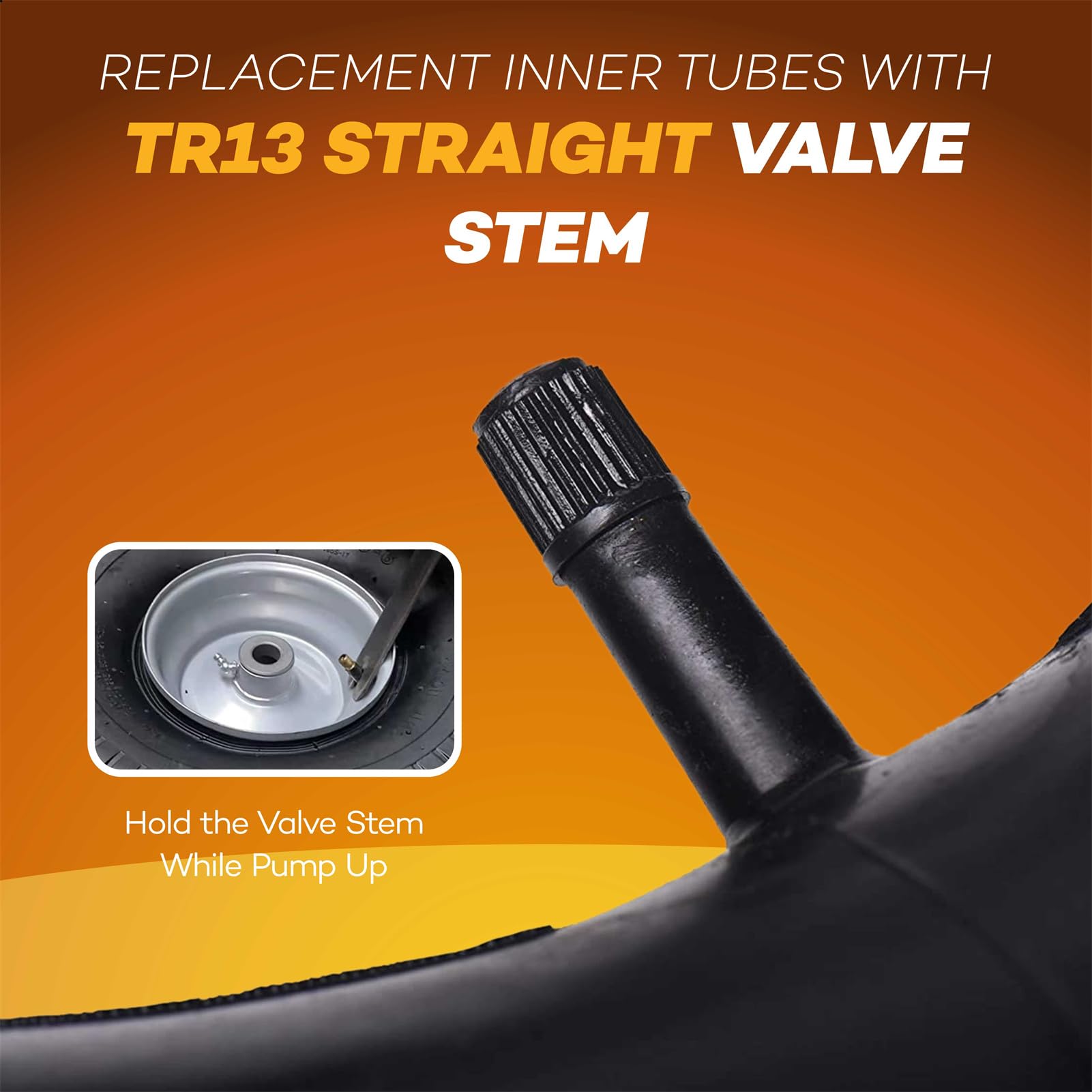 AR-PRO TR13 straight valve for quick inflation across wheels