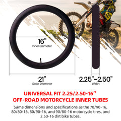 AR-PRO TR4 valve inner tubes for 16-inch tires, secure valve during inflation.