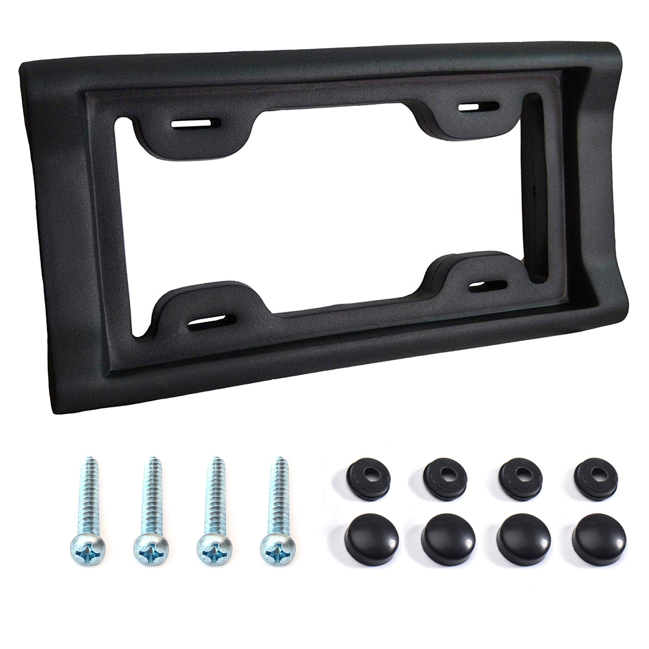 AR-PRO Ultimate License Plate Bumper Guard front view showing bumper protection.