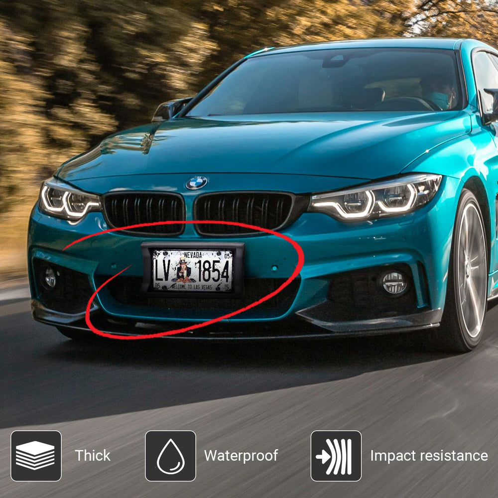 AR-PRO Ultimate License Plate Bumper Guard protecting bumper from daily scratches.