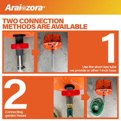 Araiozora water bladder tank mounted in a pickup for mobile water access