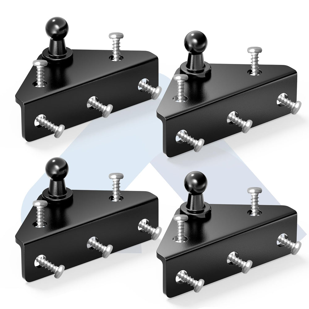 ARANA 10mm ball stud mounting bracket on a door lid for universal gas strut compatibility