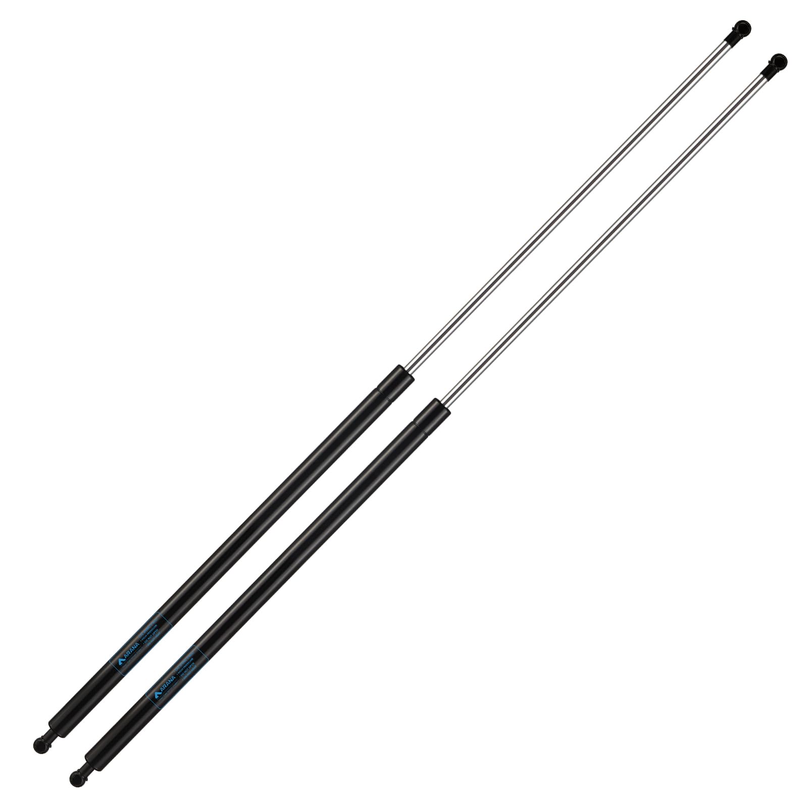 ARANA 44-inch 300LB gas struts, side view, robust lid support.