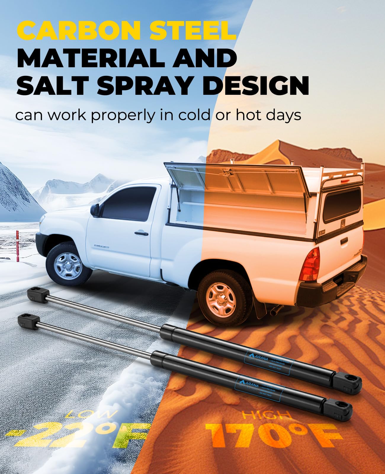 ARANA replacement struts ensure dependable toolbox lid operation.