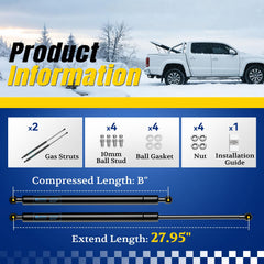 ARANA installation view showing two shocks supporting a tonneau cover