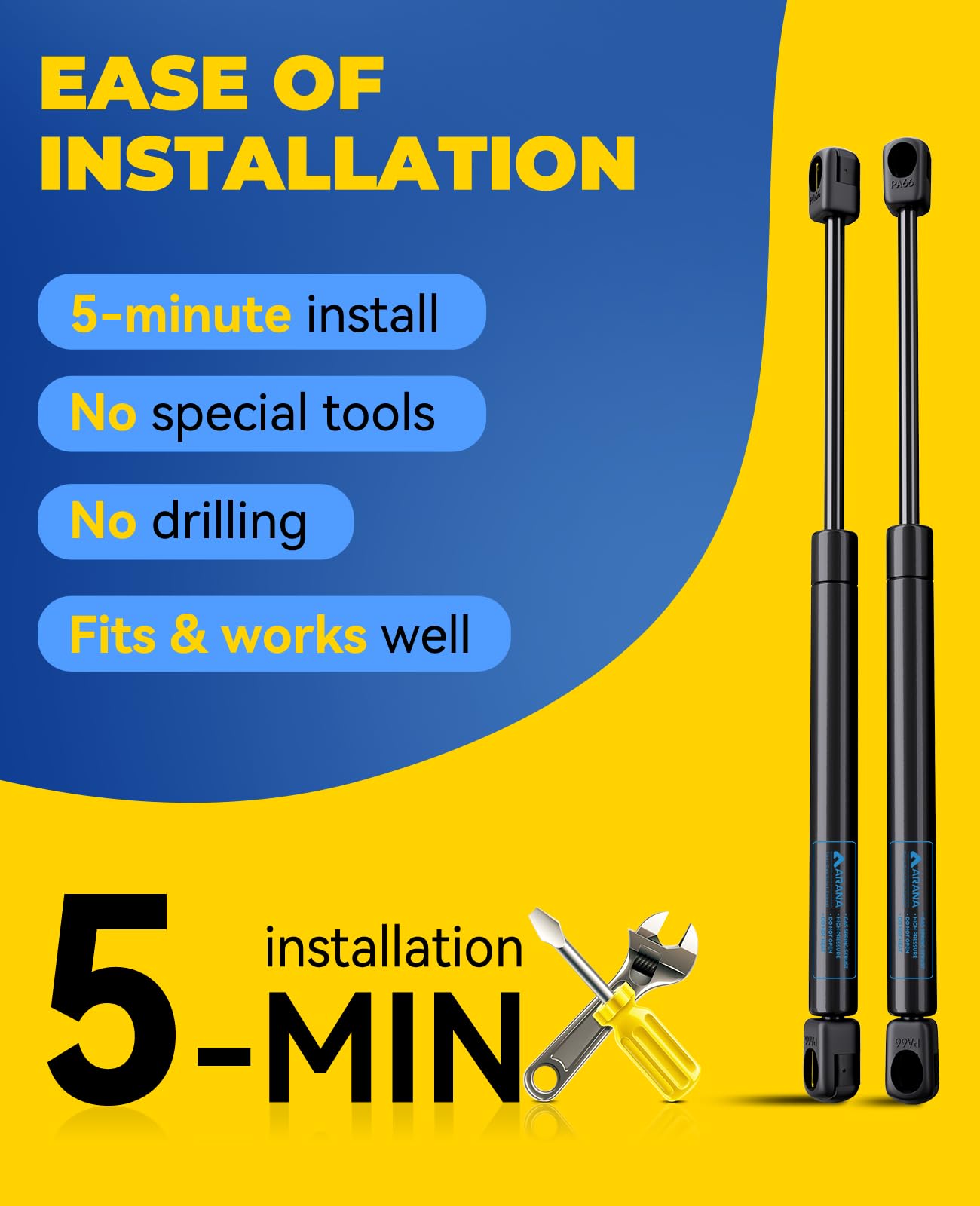 ARANA C16-11028 40lb shocks support truck toppers and toolboxes