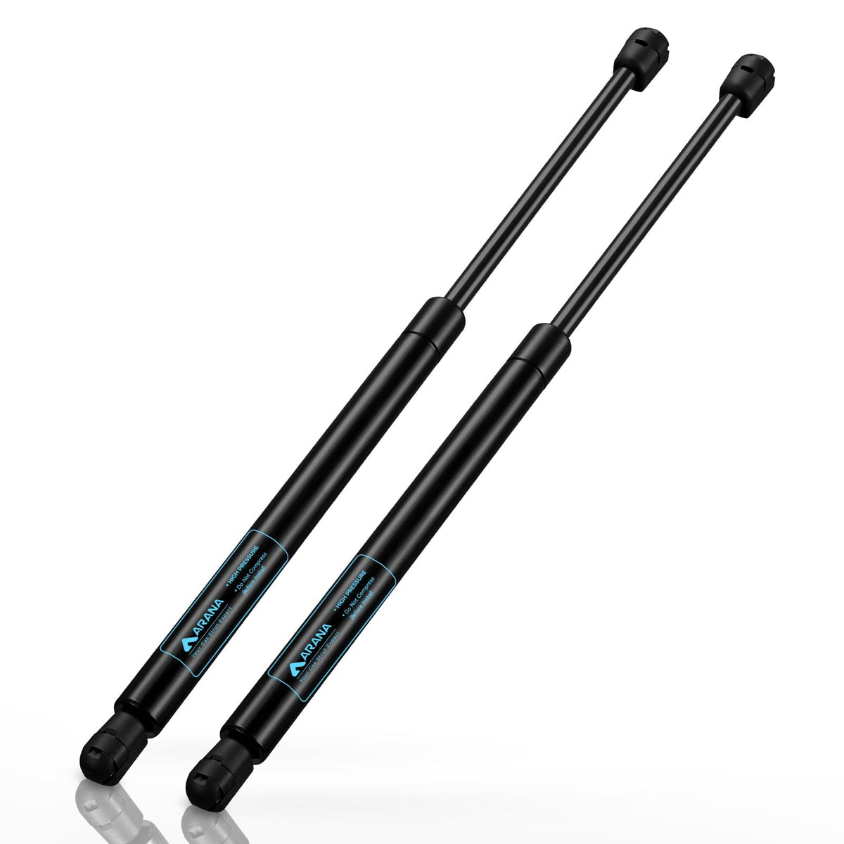 ARANA gas struts 20-inch lift pair providing smooth support for heavy lids