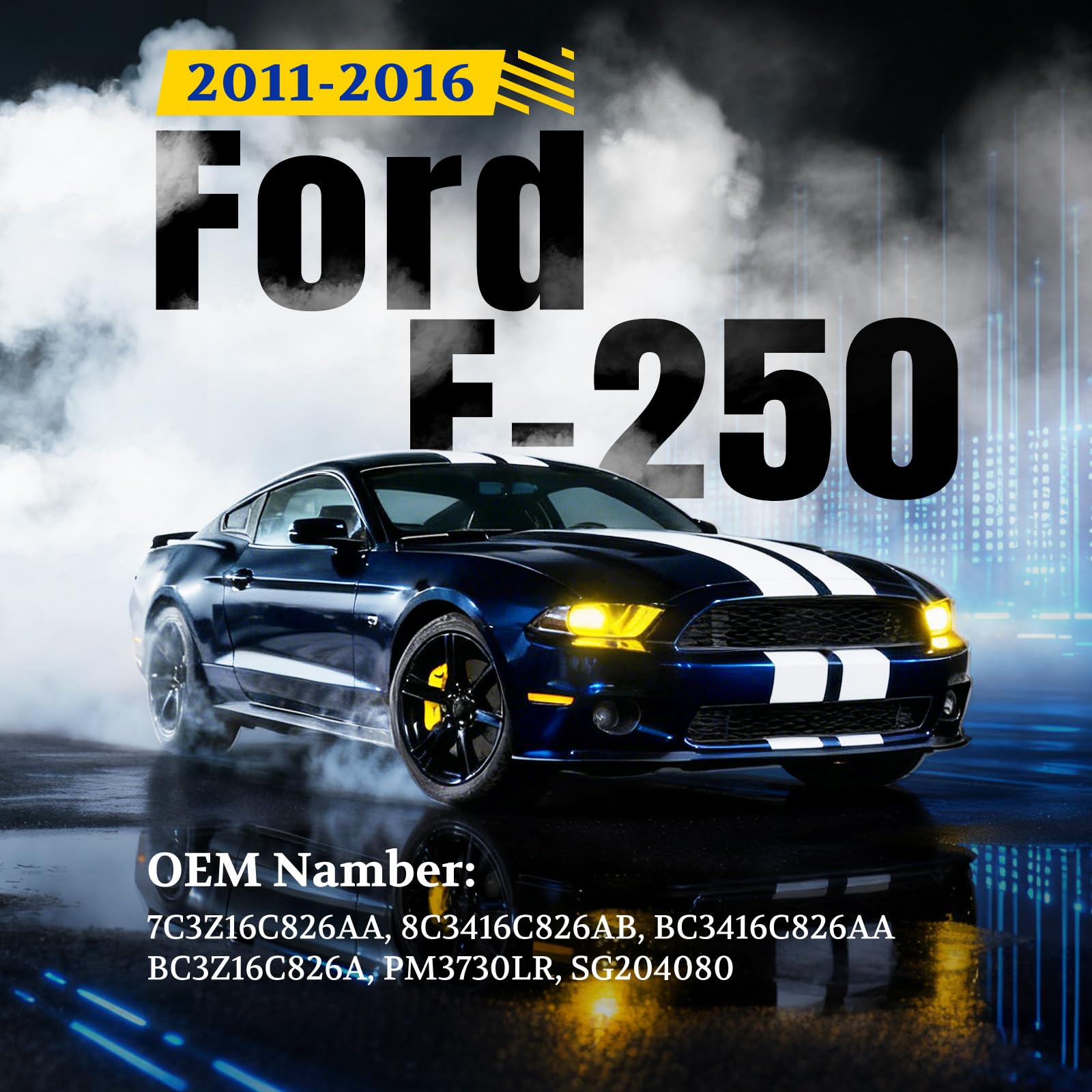 ARANA hood struts on Ford F-Series front-right, chrome-plated finish
