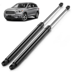 ARANA Infiniti QX60 hood struts front view with chrome finish and reliable lift support.
