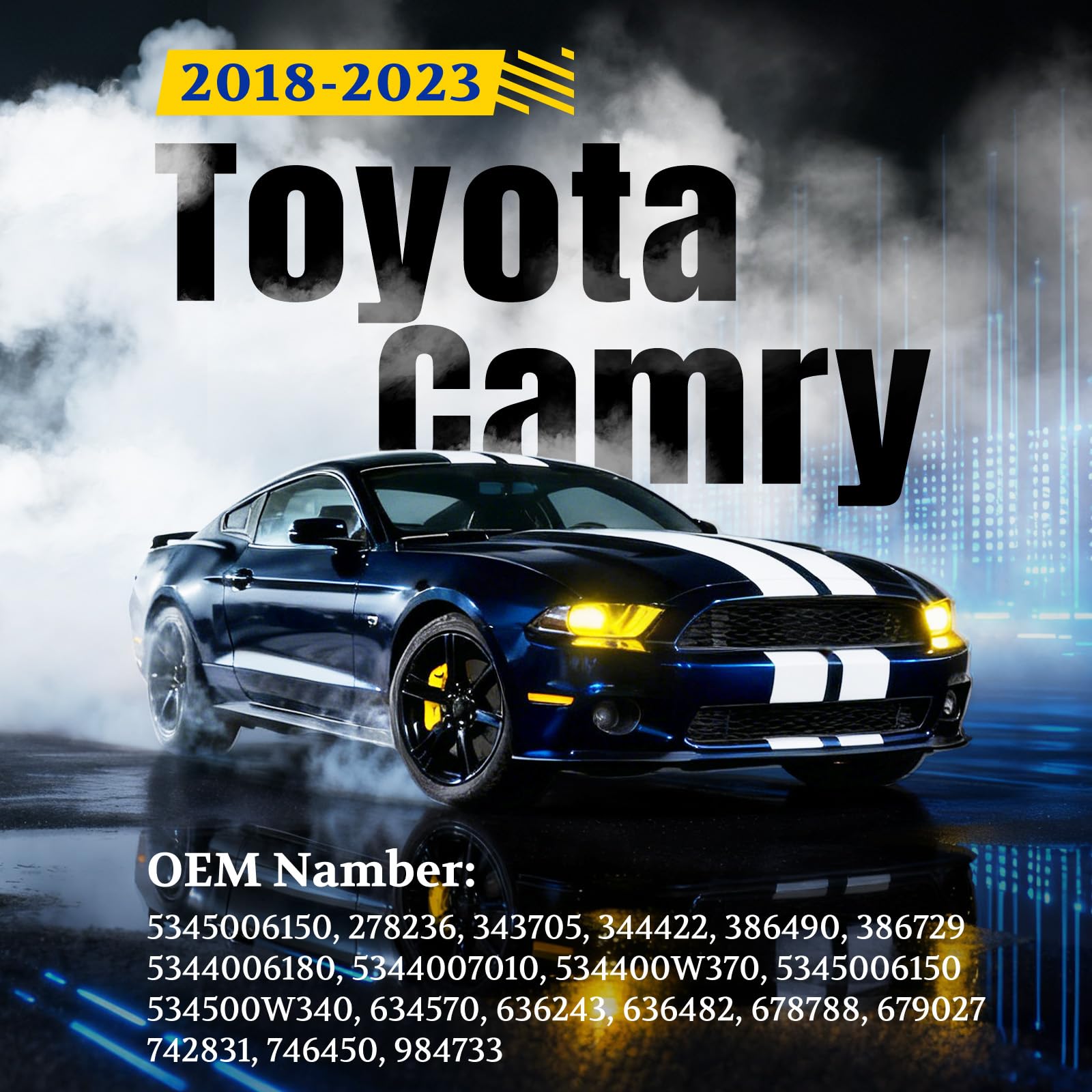Close-up installation-ready Camry hood struts for quick DIY fit.