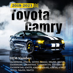 Close-up installation-ready Camry hood struts for quick DIY fit.