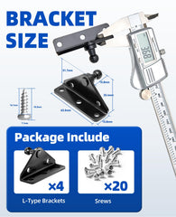 ARANA L-shaped mounting bracket close-up for sturdy lid mounting