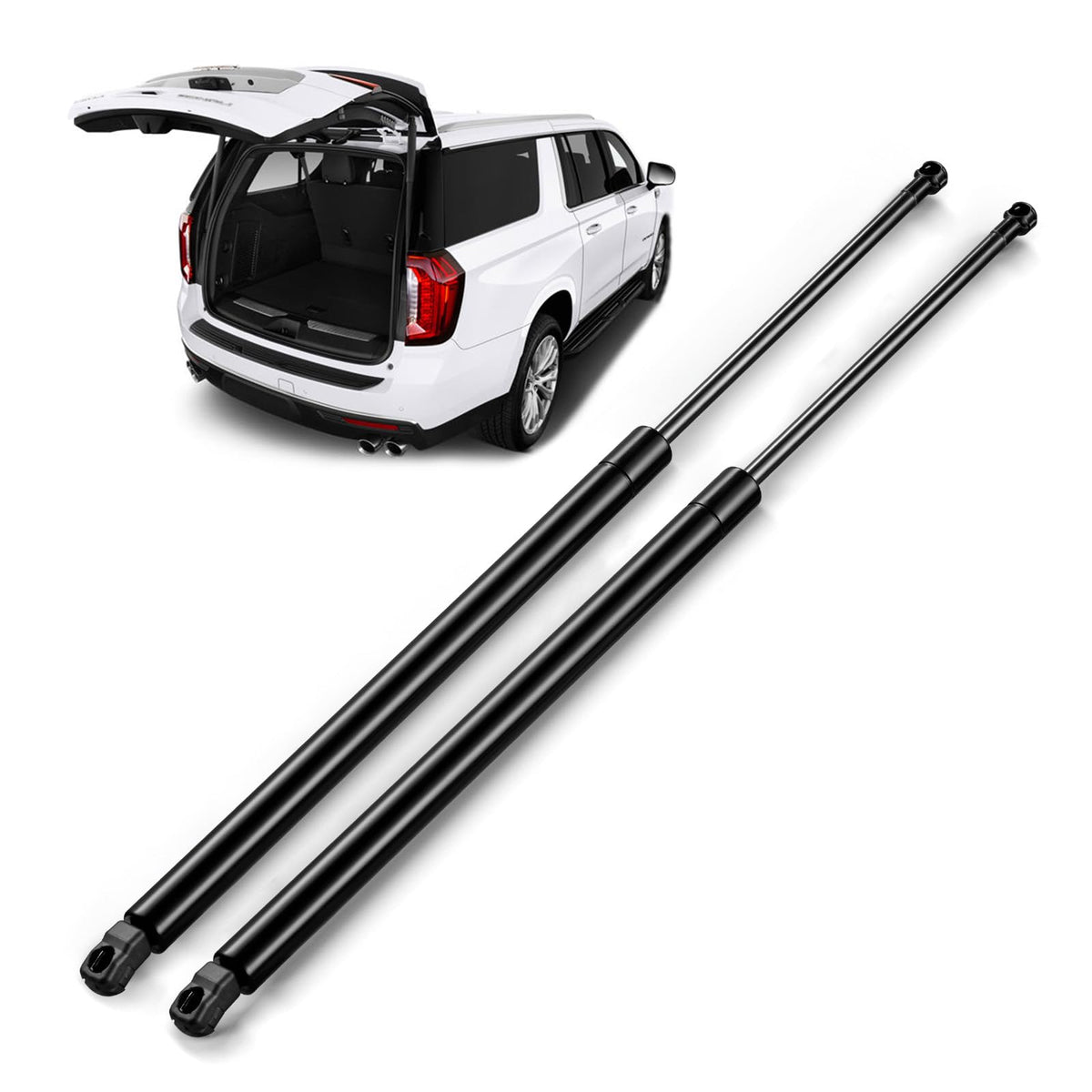 ARANA liftgate struts installed on a Dodge Grand Caravan rear hatch for smooth lifting.