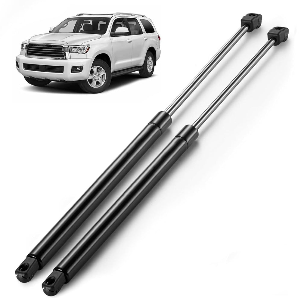ARANA liftgate struts for Toyota Sequoia rear hatch in chrome finish.