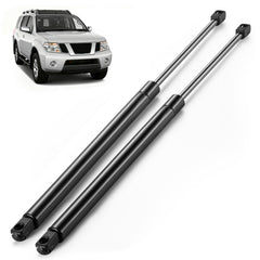 ARANA rear hatch shock for Nissan Xterra (left), smooth, controlled opening.