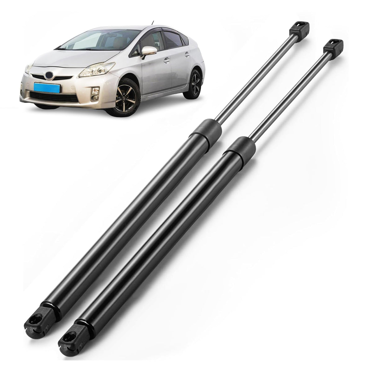 ARANA Prius rear hatch strut side view improves trunk access.